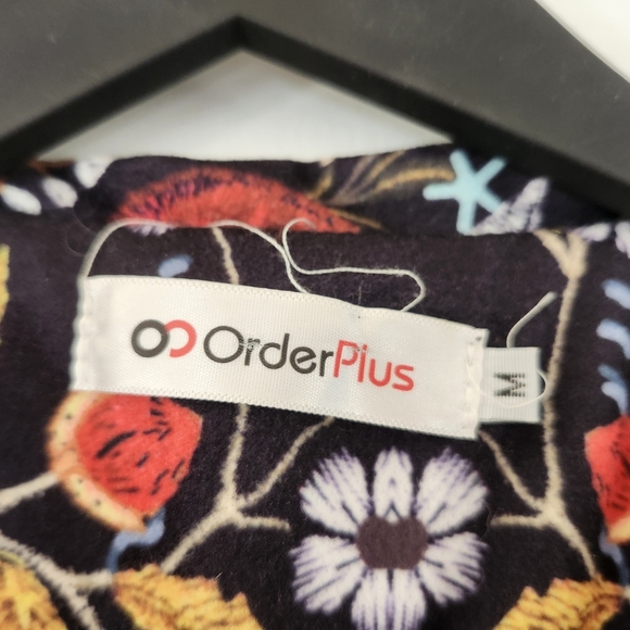 OrderPlus Women’s Floral Jacket Coat Sz M Fall Business Casual Lightweight Layer - Picture 6 of 15